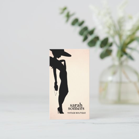 Carte De Visite Boutique d'affectation, Modèle mode (Debout devant)