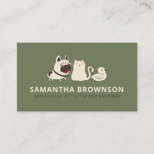 Carte De Visite Boutique d'animaux de compagnie