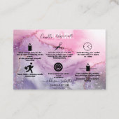 Carte De Visite Boutique d'aquarelle rose moderne (Devant)