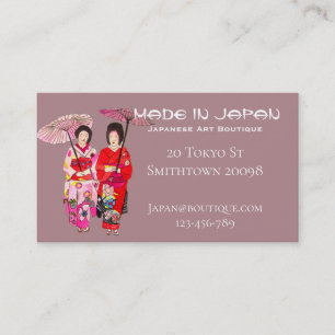 Carte De Visite boutique d'art japonaise mode japonaise