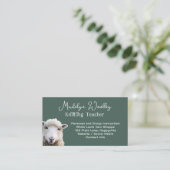 Carte De Visite Boutique d'artisanat en fibre de lin sur mesure fa (Debout devant)