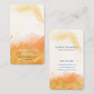 Carte De Visite Boutique de bijoux Abstrait Coucher de soleil & Po
