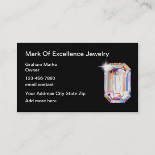 Carte De Visite Boutique de bijoux de luxe de vente au détail