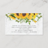 Carte De Visite Boutique de bijoux de tournesol en marbre (Dos)
