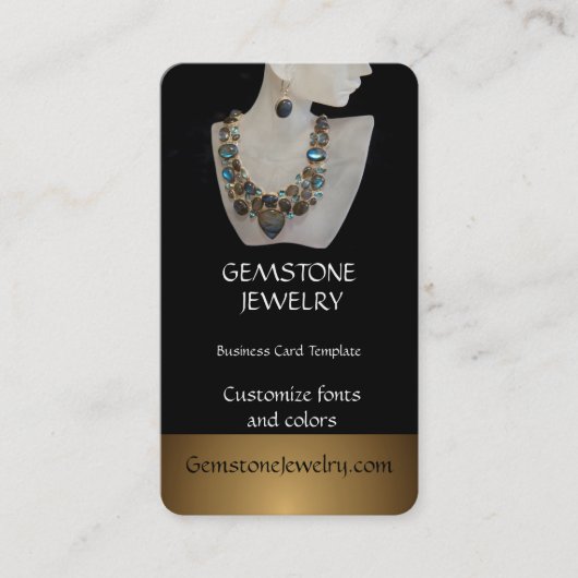 Carte De Visite Boutique de bijoux Gemstone (Devant)