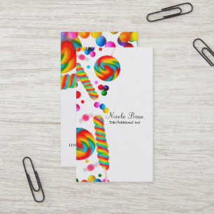 Carte De Visite Boutique de bonbons arc-en-ciel sur mesure