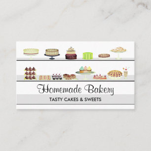 Carte De Visite Boutique de bonbons douceurs gâteaux boulangerie s