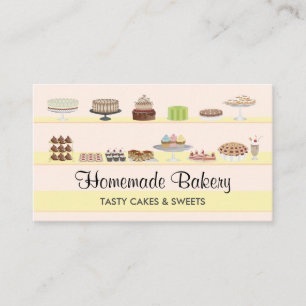 Carte De Visite Boutique de bonbons doux gâteaux de boulangerie sa