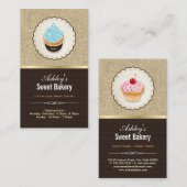 Carte De Visite Boutique de boulangerie - Cupcakes Chocolates Dess (Devant / Derrière)