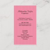 Carte De Visite Boutique de boulangerie de petit gâteau (Dos)