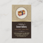 Carte De Visite Boutique de boulangerie sucrée - Gâteau à l'allure (Dos)