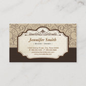 Carte De Visite Boutique de boulangerie sucrée - Gâteaux sur mesur (Dos)