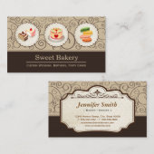 Carte De Visite Boutique de boulangerie sucrée - Gâteaux sur mesur (Devant / Derrière)
