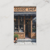 Carte De Visite Boutique de café aquarelle (Devant)