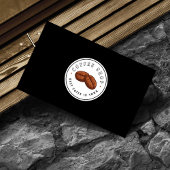 Carte De Visite Boutique de café professionnel Logo noir & blanc