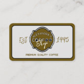 Carte De Visite Boutique de café professionnel logo personnalisé (Devant)