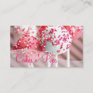 Carte De Visite Boutique de Cake Pops Cupcakes Boulangerie Traiteu