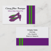 Carte De Visite Boutique de chaussures chic (Devant / Derrière)