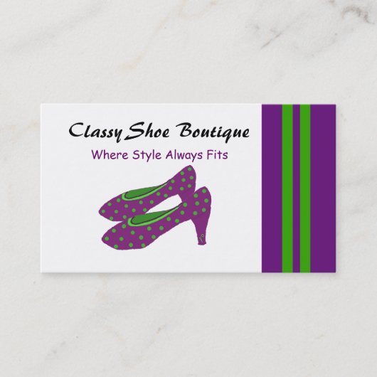 Carte De Visite Boutique de chaussures classique (Devant)