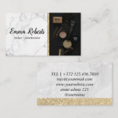 Carte De Visite Boutique de cheveux ciseaux Coiffeuse Salon Barbie (Devant / Derrière)