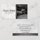 Carte De Visite Boutique de cheveux ciseaux Coiffeuse Salon Barbie (Devant / Derrière)