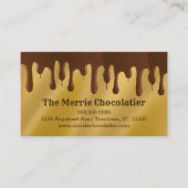 Carte De Visite Boutique de chocolat de chocolat de la goutte (Devant)