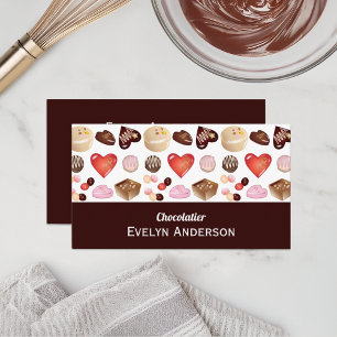 Carte De Visite Boutique de Chocolat de Chocolatier Moderne