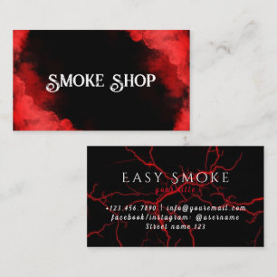 Carte De Visite Boutique de cigarette fumée vape vape
