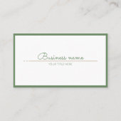 Carte De Visite Boutique de code QR vert sauge naturel (Devant)