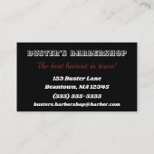 Carte De Visite Boutique de coiffeur et couronne (Dos)