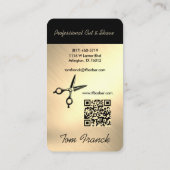 Carte De Visite Boutique de coiffeur professionnel noir&or (Dos)