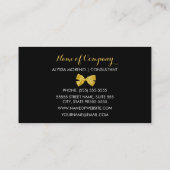 Carte De Visite Boutique de consultant à ruban jaune (Dos)