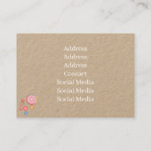 Carte De Visite Boutique de couture rose (Dos)