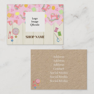 Carte De Visite Boutique de couture rose