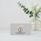 Carte De Visite Boutique de Cupcake Gray Bakery Cake Maker (Debout devant)