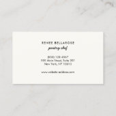 Carte De Visite Boutique De Cute Cake Baker Bake (Dos)