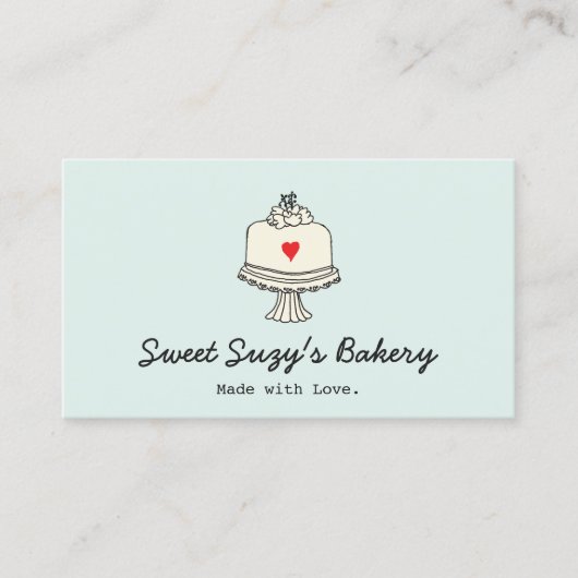 Carte De Visite Boutique De Cute Cake Baker Bake (Devant)