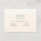 Carte De Visite Boutique de fabrication et d'altérations (Dos)