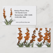 Carte De Visite Boutique de fleuristes Orange (Devant / Derrière)