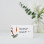 Carte De Visite Boutique de fleuristes Orange (Debout devant)