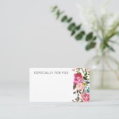 Carte De Visite Boutique de fleurs | Message du fleuriste Bouquet (Debout devant)