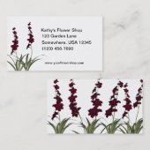 Carte De Visite Boutique de fleurs rouges (Devant / Derrière)