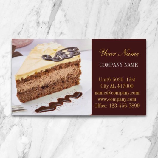 Carte De Visite Boutique de gâteau de dessert moderne