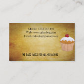Carte De Visite Boutique de gâteaux (Dos)