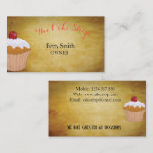 Carte De Visite Boutique de gâteaux (Devant / Derrière)