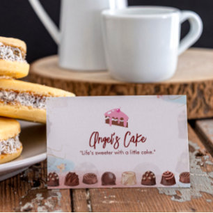 Carte De Visite Boutique de gâteaux   Croquis de gâteau au chocola