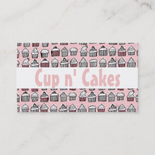 Carte De Visite Boutique de gâteaux Cupcakes Boulangerie Traiteur