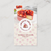 Carte De Visite Boutique de gâteaux | Entreprise traditionnelle (Dos)