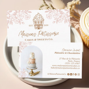 Carte De Visite Boutique de gâteaux Pâtisserie Boulangerie Cupcake