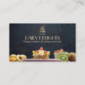 Carte De Visite Boutique de gâteaux | Royal Golden Cake (Dos)